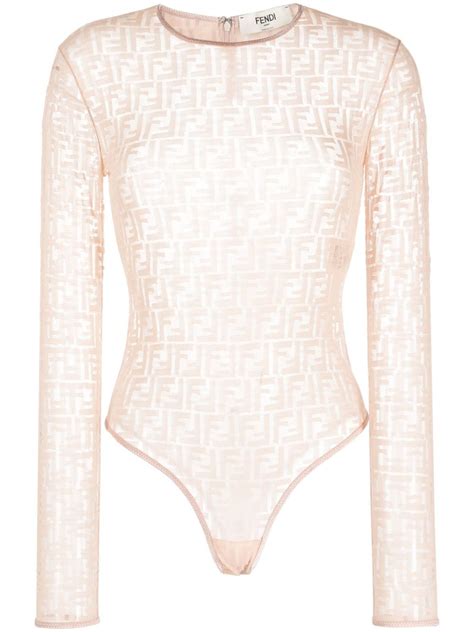 mesh bodysuit fendi